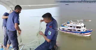 মা ইলিশ রক্ষায় নৌ-পুলিশের বিশেষ অভিযান: জব্দ ৮১ লাখ মিটার জাল, ৪১৩ কেজি মাছ